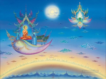 Fairy Tales Painting - Clairvoyant in the Land of Lord Buddha CK Fairy Tales